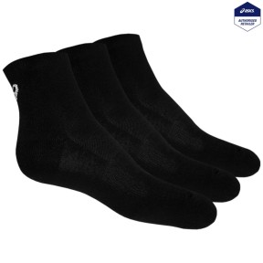 Asics 3ppk Quarter Socks, Black
