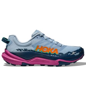 Hoka Torrent 4 Women's Trail Shoes, Drizzle/Fuchsia