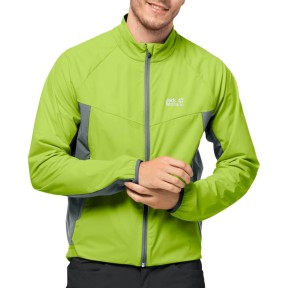 Jack Wolfskin Tourer Men's Softshell Cycling Jacket, Spring Lime