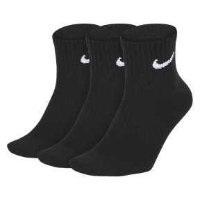 Nike Everyday Lightweight Training Ankle Socks, 3 Pairs, Black