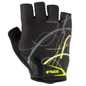 R2 Easer Bike Gloves, Black/Yellow/Grey
