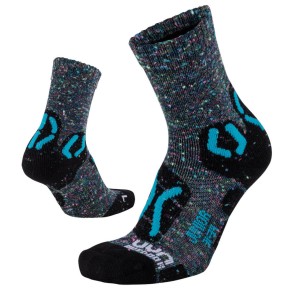 UYN Explorer Kids Outdoor Socks, Grey/Turquoise