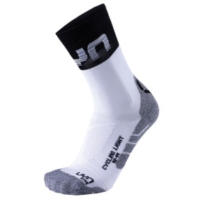 UYN Light Men's Cycling Socks, White/Black