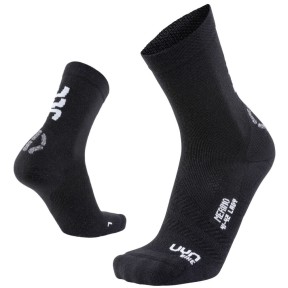 UYN Merino Womn's Cycling Socks, Black/White
