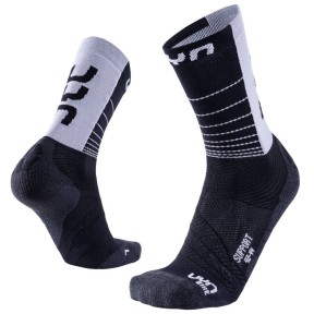 UYN Support Men's Cycling Socks, Black/White
