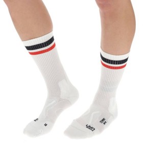 UYN Tennis Unisex Socks, White/Black/Red