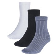 4F USOCU258 Kids Casual Crew Socks 3-Pack, Multicolor