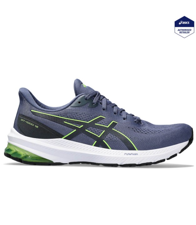 Asics GT-1000 12 Men's Shoes, Thunder Blue/Electric Lime
