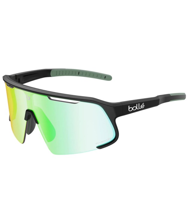 Bolle Speedchaser Sunglasses, black matte phantom clear green photochromic