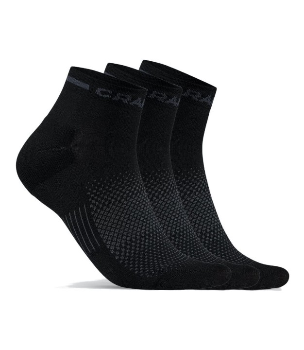 Craft Core Dry Mid Sock 3-Pack, Black