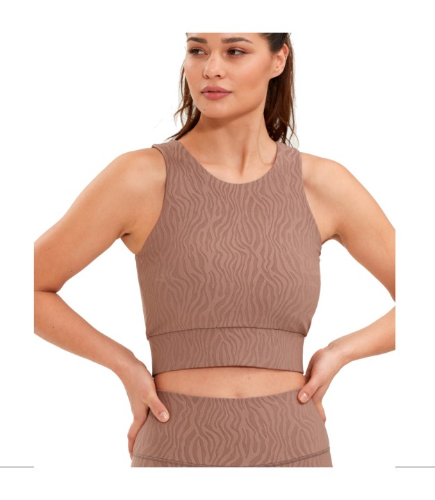 Endurance Alma Women's Bra, Deep Taupe