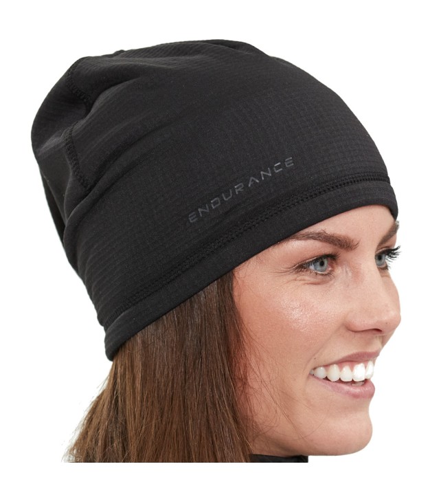 Endurance Nevier Waffle Hood Hat, Black