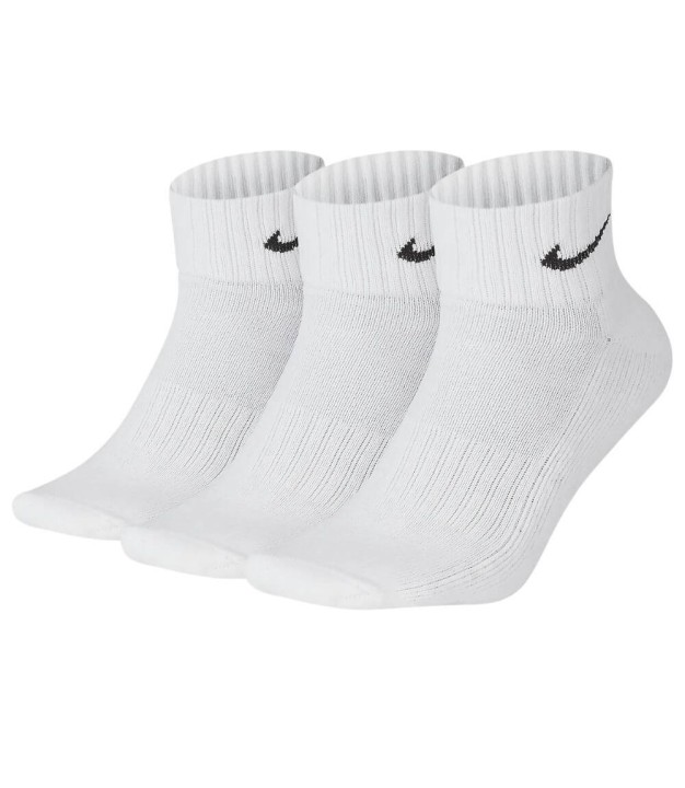 Nike Cushioned Ankle Socks, 3 Pairs, White