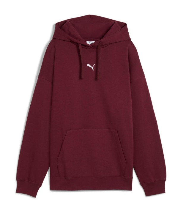Puma ESS Oversized Woman's Hoodie, ruby shimmer