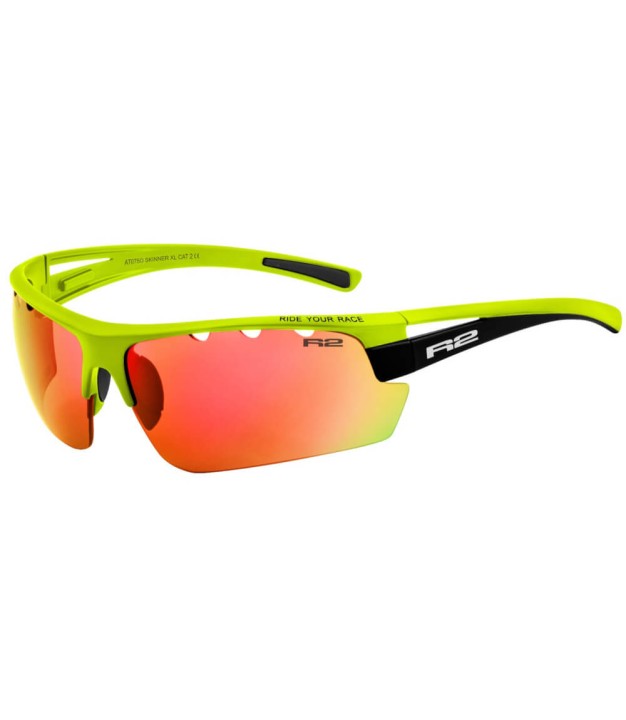 R2 Skinner XL Sport Sunglasses, Neon Yellow