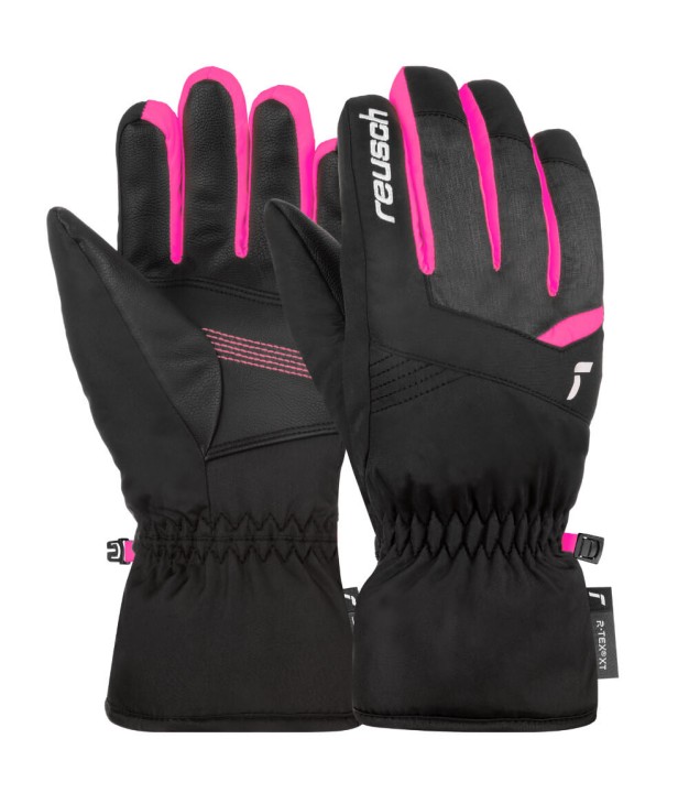 Reusch Bennet R-TEX XT Jr Kids Gloves, Black/Pink