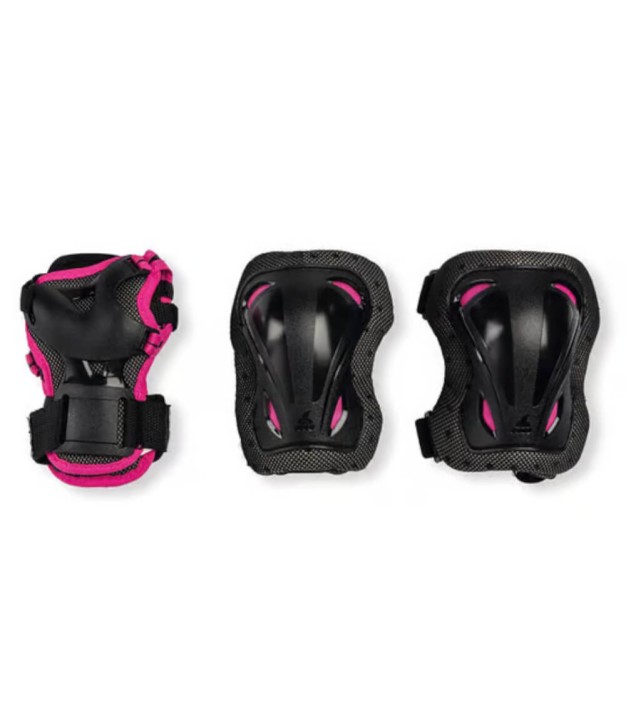Rollerblade Skate Gear Junior 3 Pack, Black/Pink