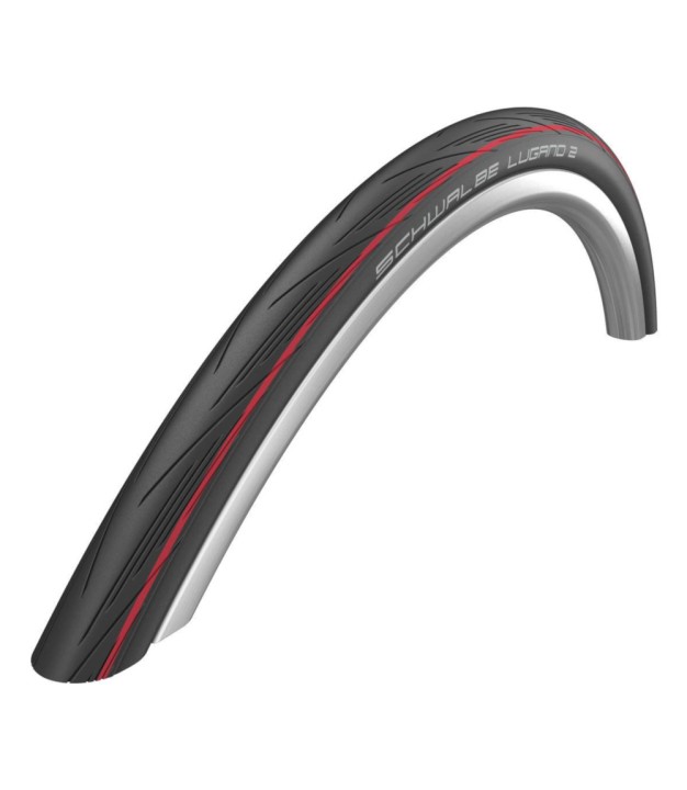 Schwalbe Tyre Lugano II K-Guard 700x25c Red Stripes HS471 Wired