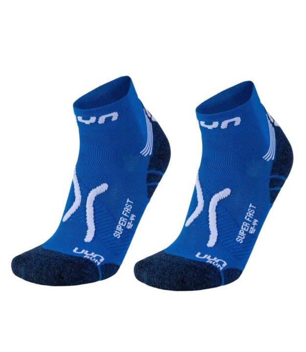 UYN Run Super Fast Men's Socks, French Blue/White