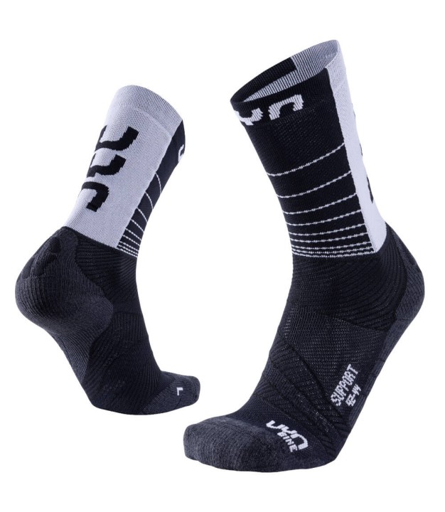 UYN Support Men's Cycling Socks, Black/White